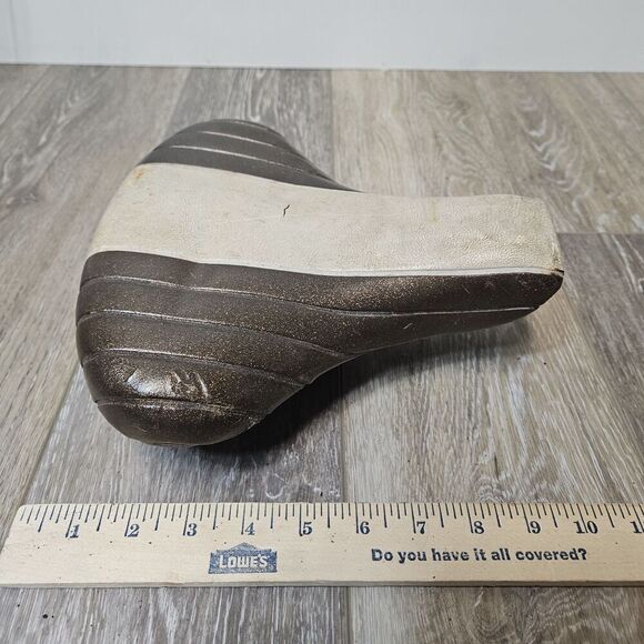 Persons Vintage Permco Dual Springs Saddle Seat Cruiser Colorblock Brown Tan - Picture 2 of 8